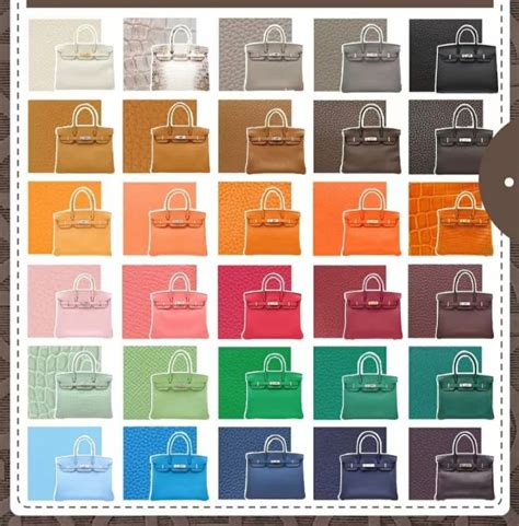 hermes birkin 30 colors|hermes birkin color chart.